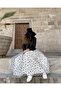 Black Floral White Fluffy Tulle Skirt - 2