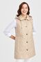 Women's Hooded Quilted Vest Beige - 3