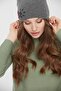بيريه صوف مطرز نسائي مدخن - 2