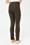 Women's Ribbed Leggings Trousers Khaki - 6