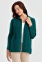 Women's Polo Collar with Lace Embroidered Wool Cardigan K.Ö.başı - 3