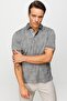 Men's Polo Neck Jacquard Short Sleeve T-shirt Black - 5