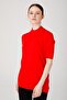Women's Lycra Short Sleeve Half Fisherman Blouse Coral - 5