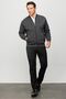 Men's Stand Collar Steel Knit Wool Knitwear Coat Gray - 4