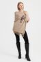Women's Knitwear Brass Knitted Embroidered Wool Shawl Red Beige - 2