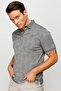 Men's Polo Neck Jacquard Short Sleeve T-shirt Black - 7