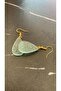Mint Green - Serrated and Crystal Patterned Epoxy Earrings with Gold Accessories Handmade - 4