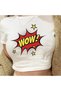 Wow Printed White Colored Crop Sevunera - 2