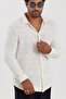 New Season Men's Patterned Ecru Knitwear Shirt Mz19716 - 7