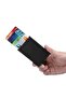 Mechanical Card Holder Automatic Metal Business Card Holder Black