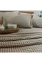 100% Cotton Anti-Sweat Waffle Bedspread - Soft Textured Single Pique - Mink 160X230 cm - 3