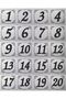 Metal Door Apartment Apartment Table Cabinet Number Set of 20 Pieces from 1 to 20