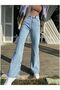 Geenz 90s Lycra Super High Waist Loose Palazzo Jeans - 2