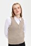 Women's V-Neck Seamless Vest Mink - 7