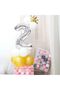 3 Number Foil Balloon Silver 100 cm - 5