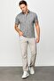 Men's Polo Neck Jacquard Short Sleeve T-shirt Black - 3