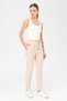 Women's Waist Lace-up Pocket Tracksuit Pants Beige - 2