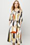 Women's Crew Neck Striped Colorful Patterned Combed Cotton Dress Black - 8
