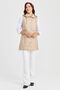 Women's Hooded Quilted Vest Beige - 2
