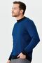 Men's Half Turtleneck Patterned Sweater Navy Blue - 3