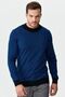 Men's Half Turtleneck Patterned Sweater Navy Blue - 7