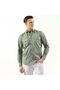 Water Green Single Color Pastel Cotton Double Pocket Cover Slim Fit Western Shirt - 3