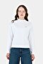 White Embroidered - Tuhilo Mercerized Women's Long Sleeve Basic T-Shirt