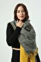 Saffron Plaid Patterned Winter Scarf - Elegance and Warmth Designed Sal1212 - 5