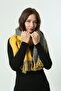 Saffron Plaid Patterned Winter Scarf - Elegance and Warmth Designed Sal1212 - 6