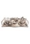 Silver 2-person cup - copper ottoman heart patterned turkish coffee cup set - tray cup set - 3