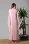 Effortt Pink Maternity and Postpartum Nightgown Set with Robe - 3