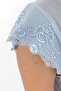 Cotton Maternity and Postpartum Pajama Set with Breastfeeding Feature – Elastic Waistband – Blue - 7