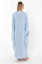 Effortt Blue Maternity and Postpartum Nightgown Set with Robe - 3