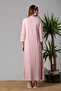 Effortt Pink Maternity and Postpartum Nightgown Set with Robe - 6