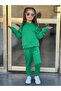 Girl's Bottom Top Set Long Sleeve Hooded Sweat and Pant Double Set - 3