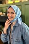 وشاح مودال طبيعي - Atne-592 - أزرق فاتح
