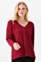 Women's V-Neck Embroidered Buttoned Thin Cardigan - 2