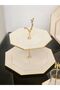 Cream Gold Glass 6-Piece 31-Piece Cake Tea Serving Treat Set - 4