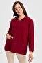 Women's Polo Collar with Lace Embroidered Wool Cardigan - 4