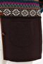 Women's Polo Collar Skirt Felted Araboy Wool Cardigan Dark Brown - 6