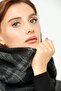 Women's Tricolor Shawl Black - 8