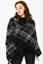 Women's Tricolor Shawl Black - 5