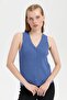 Women's V-Neck Seamless Vest Indigo - 4