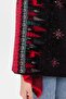 Women's Knitwear New Year Patterned Shawl Black - 4