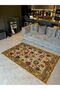 Leyla Collection Dark Green Beige Tones Floral Motif Woven Base Modern Decorative Carpet Leyla24 - 3