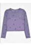Lilo and Stitch Lilac Knit Long Sleeve Tulle Top - 3