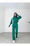 Green Turtleneck - Finger-Proof Crop Knitwear Set - 2