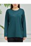 Women's Petrol Embroidered Casual Middle Age Mother Combed Cotton Blouse - 5