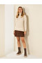 Cream Melange Regular Fit Turtleneck Sweater 50259839 -Vr159 - 4