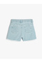 Denim Shorts Butterfly Applique Detailed Pocket Cotton - 2